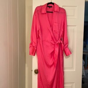 Eloquii pink long sleeve